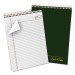 Ampad TOP20811 Gold Fibre Wirebound Writing Pad w/Cover, 8 1/2 x 11 3/4, White, Green Cover 20