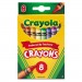 Crayola CYO523008 Classic Color Crayons, Peggable Retail Pack, Peggable Retail Pack, 8 Colors