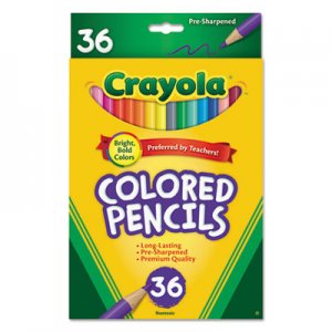 Crayola CYO684036 Short Barrel Colored Woodcase Pencils, 3.3 mm, 36 Assorted Colors/Set 68-4036
