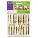 Creativity Street CKC365801 Wood Spring Clothespins, 3 3/8 Length, 50 Clothespins/Pack 3658-01