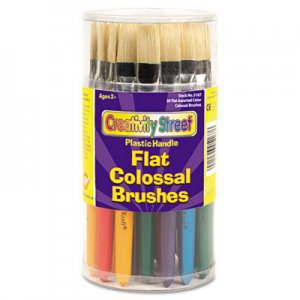 Creativity Street CKC5167 Colossal Brush, Natural Bristle, Flat, 30/Set