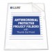 C-Line CLI62137 Antimicrobial Protected Poly Project Folders, Letter Size, Clear, 25/Box