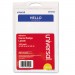 Universal UNV39105 "Hello" Self-Adhesive Name Badges, 3 1/2 x 2 1/4, White/Blue, 100/Pack