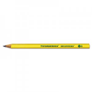Dixon 13080 Ticonderoga Beginners Wood Pencil w/o Eraser, #2, Yellow, Dozen DIX13080