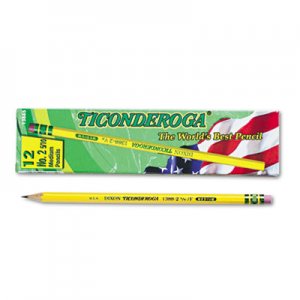 Ticonderoga 13885 Woodcase Pencil, F #2.5, Yellow, Dozen DIX13885