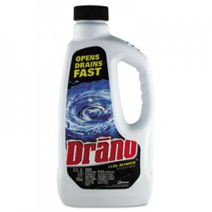 Drano CB001169 Liquid Drain Cleaner, 32oz Safety Cap Bottle, 12/Carton DVOCB001169