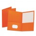 Oxford 57510 Twin-Pocket Folder, Embossed Leather Grain Paper, Orange OXF57510