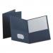 Oxford 57538 Twin-Pocket Folder, Embossed Leather Grain Paper, Dark Blue OXF57538