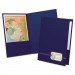 Oxford 04162 Monogram Series Business Portfolio, Cover Stock, Blue/Gold, 4/Pack OXF04162
