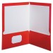 Oxford 51711 High Gloss Laminated Paperboard Folder, 100-Sheet Capacity, Red, 25/Box OXF51711