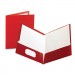 Oxford 51718 High Gloss Laminated Paperboard Folder, 100-Sheet Capacity, Crimson, 25/Box OXF51718