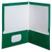 Oxford 51717 High Gloss Laminated Paperboard Folder, 100-Sheet Capacity, Green, 25/Box OXF51717