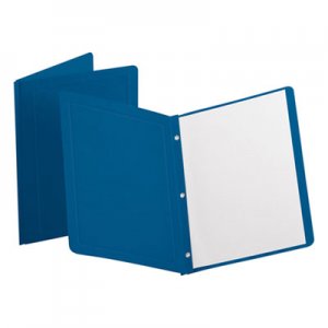 Oxford 52538 Report Cover, 3 Fasteners, Panel and Border Cover, Dark Blue, 25/Box OXF52538