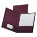 Oxford 53441 Linen Finish Twin Pocket Folders, Letter, Burgundy,25/Box OXF53441