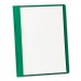 Oxford 55856 Clear Front Report Cover, 3 Fasteners, Letter, 1/2" Capacity, Green, 25/Box OXF55856