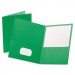 Oxford 57503 Twin-Pocket Folder, Embossed Leather Grain Paper, Light Green OXF57503