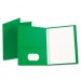 Oxford 57703 Twin-Pocket Folders with 3 Fasteners, Letter, 1/2" Capacity, Green, 25/Box OXF57703