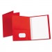 Oxford 57711 Twin-Pocket Folders with 3 Fasteners, Letter, 1/2" Capacity, Red, 25/Box OXF57711