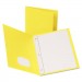 Oxford 57709 Twin-Pocket Folders with 3 Fasteners, Letter, 1/2" Capacity, Yellow, 25/Box OXF57709