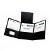 Oxford 59806 Tri-Fold Folder w/3 Pockets, Holds 150 Letter-Size Sheets, Black OXF59806