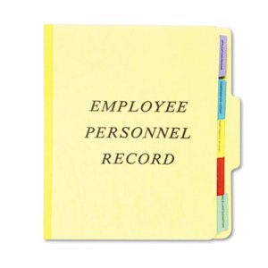 Pendaflex PFXSER1YEL Personnel Folders, 1/3 Cut Top Tab, Letter, Yellow SER-1-YEL