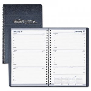 House of Doolittle HOD27802 Weekly Appointment Book, 30-Minute Appointments, 5 x 8, Black, 2016 278-02