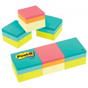 Post-it Notes MMM20513PK Mini Cubes, 2 x 2, Green Wave, 400/Pad, 3 Pads/Pack 2051-3PK