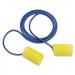 3M MMM3111101 E A R Classic Earplugs, Corded, PVC Foam, Yellow, 200 Pairs 311-1101