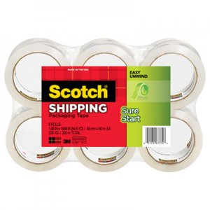 Scotch MMM35006 3500 Packaging Tape, 1.88" x 54.6yds, 3" Core, Clear, 6/Pack 3500-6