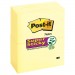 Post-it Notes Super Sticky MMM65512SSCY Canary Yellow Note Pads, 3 x 5, 90/Pad, 12 Pads/Pack 655-12SSCY