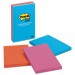 Post-it Notes MMM6603AU Original Pads in Jaipur Colors, 4 x 6, Lined, 100/Pad, 3 Pads/Pack 660-3AU