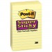 Post-it Notes Super Sticky MMM6605SSCY Canary Yellow Note Pads, 4 x 6, Lined, 90/Pad, 5 Pads/Pack 660