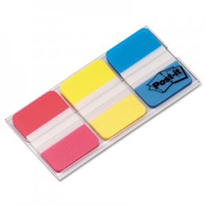Post-it Tabs MMM686RYB File Tabs, 1 x 1 1/2, Assorted Primary Colors, 66/Pack 686-RYB