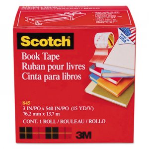 Scotch MMM8453 Book Repair Tape, 3" x 15yds, 3" Core 845-3