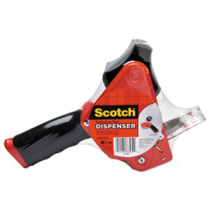 Scotch MMMST181 Pistol Grip Packaging Tape Dispenser, 3" Core, Metal, Red ST-181