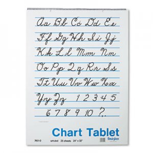 Pacon 74510 Chart Tablets, Unruled, 24 x 32, White, 25 Sheets PAC74510