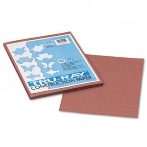 Pacon 103025 Tru-Ray Construction Paper, 76 lbs., 9 x 12, Warm Brown, 50 Sheets/Pack PAC103025