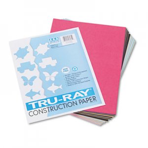 Pacon 103031 Tru-Ray Construction Paper, 76 lbs., 9 x 12, Assorted, 50 Sheets/Pack PAC103031