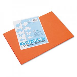 Pacon 103034 Tru-Ray Construction Paper, 76 lbs., 12 x 18, Orange, 50 Sheets/Pack PAC103034
