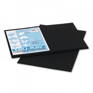 Pacon 103061 Tru-Ray Construction Paper, 76 lbs., 12 x 18, Black, 50 Sheets/Pack PAC103061