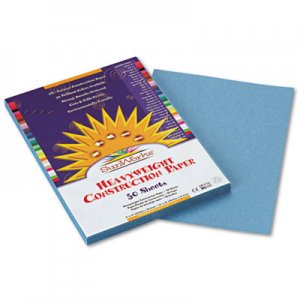 SunWorks 7603 Construction Paper, 58 lbs., 9 x 12, Sky Blue, 50 Sheets/Pack PAC7603