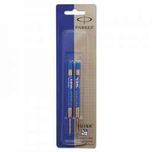 Parker 30526PP Refill for Gel Ink Roller Ball Pens, Medium, Blue Ink, 2/Pack PAR30526PP