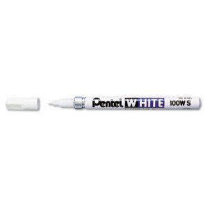 Pentel PEN100WS Permanent Marker, Fine Point, White 100W-S