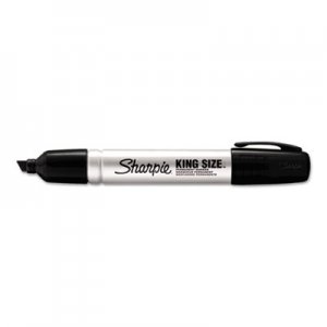 Sharpie 15001 King Size Permanent Marker, Chisel Tip, Black, Dozen SAN15001