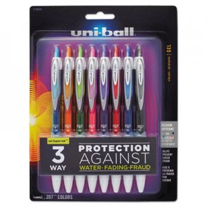 Uni-Ball 1739929 Signo Gel 207 Roller Ball Retractable Gel Pen, Assorted Ink, Medium, 8/Set SAN1739929