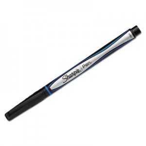 Sharpie 1742664 Plastic Point Stick Permanent Water Resistant Pen, Blue Ink, Fine, Dozen SAN1742664