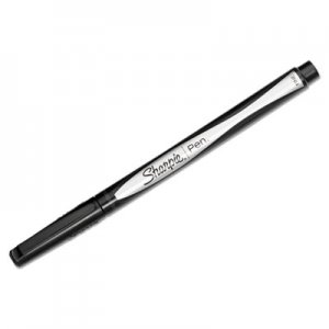 Sharpie 1742663 Plastic Point Stick Permanent Water Resistant Pen, Black Ink, Fine, Dozen SAN1742663