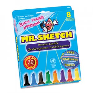 Mr. Sketch 1905070 Scented Watercolor Marker, Chisel Tip, 8 Colors, 8/Set SAN1905070