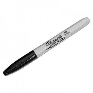 Sharpie 30001 Fine Point Permanent Marker, Black, Dozen SAN30001