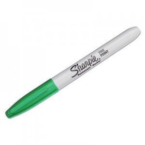 Sharpie 30004 Fine Point Permanent Marker, Green, Dozen SAN30004